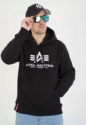 Mikina Alpha Industries S Kapucí Basic 178312 černá