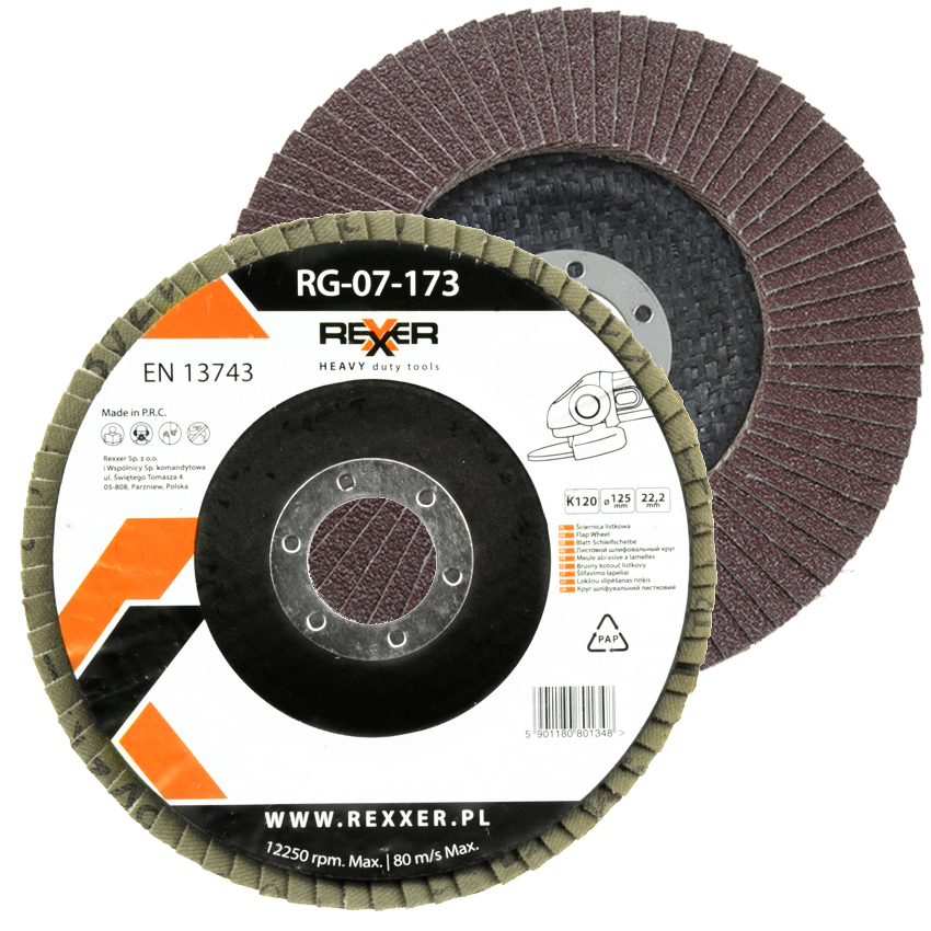 ŚCIERNICA LISTKOWA K120 125 MM LAMELKA