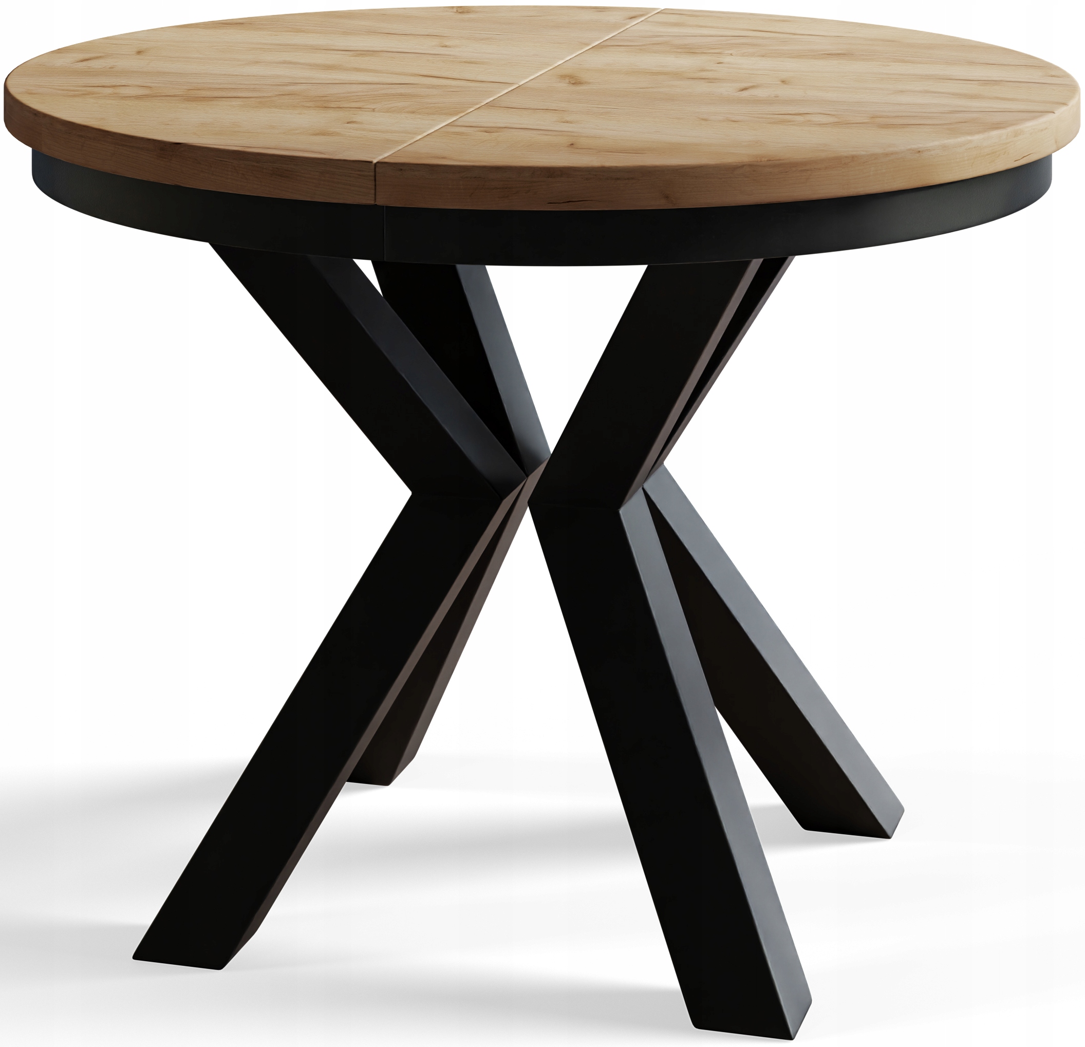 Stół rozkładany Fi 120/200 LOFT OKRAGŁY nogi metal