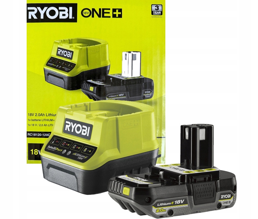 

Zestaw akumulatora 18V 2.0 Ah z ładowarką Ryobi