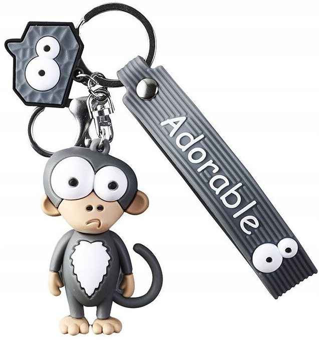Brelok do kluczy małpa zawieszka do torby małpka Wzór dominujący bez wzoru