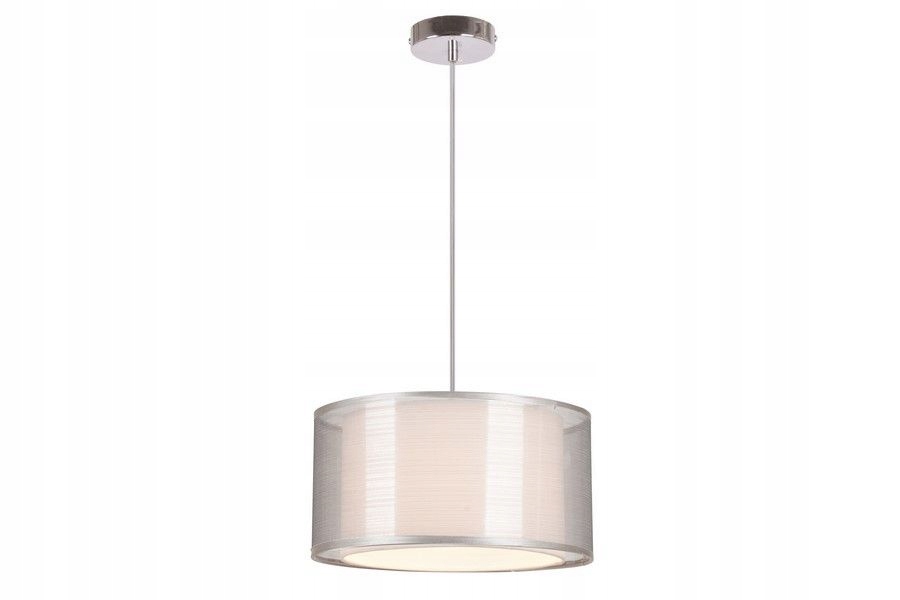 Saténová lampa s stínítkem Martina, bílé stínítko do obývacího pokoje