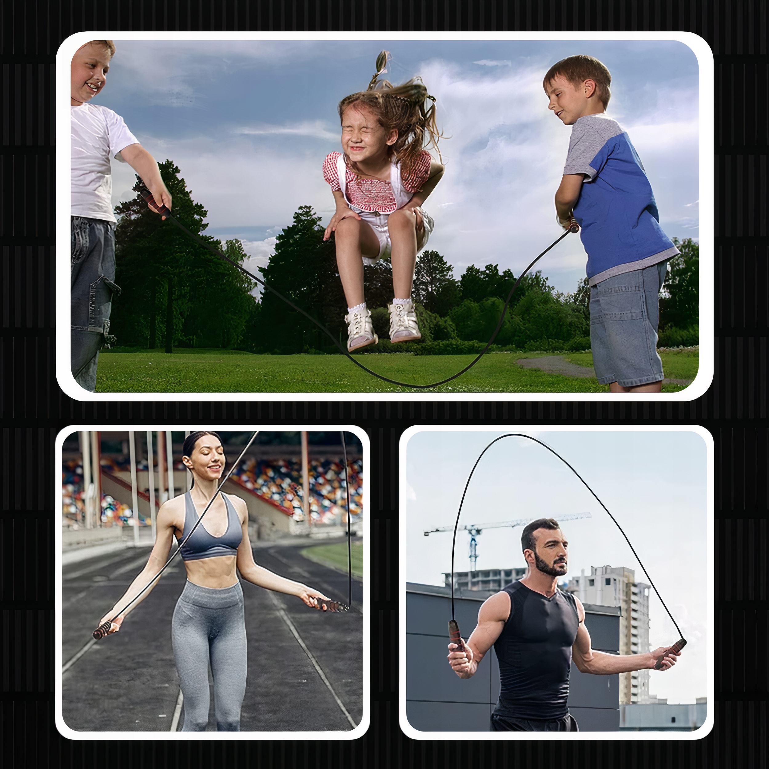 SKAKANKA Z ŁOŻYSKAMI CROSSFIT FITNESS BOKSERSKA DO ĆWICZEŃ NA SIŁOWNIE Waga produktu z opakowaniem jednostkowym 0.5 kg