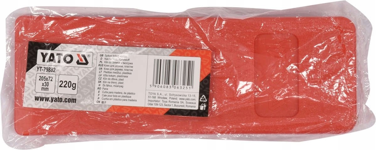 KLIN DO DREWNA DO ŁUPANIA 205 mm LEKKI Z TWORZYWA Rodzaj klin