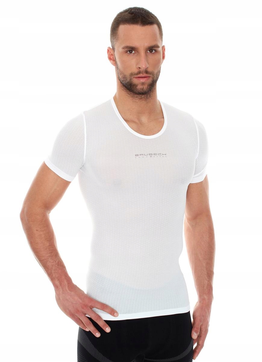 Brubeck męska KOSZULKA lekki t-shirt z siatki - M Materiał dominujący Polipropylen