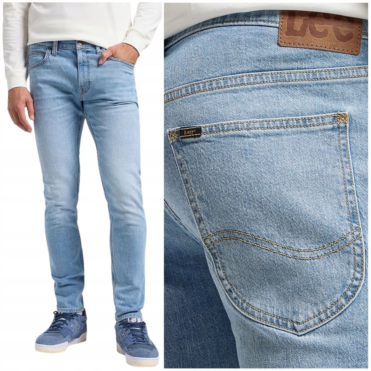 Lee Luke slim tapered Typhoon Džins silně zúžené džínové kalhoty W34 L32