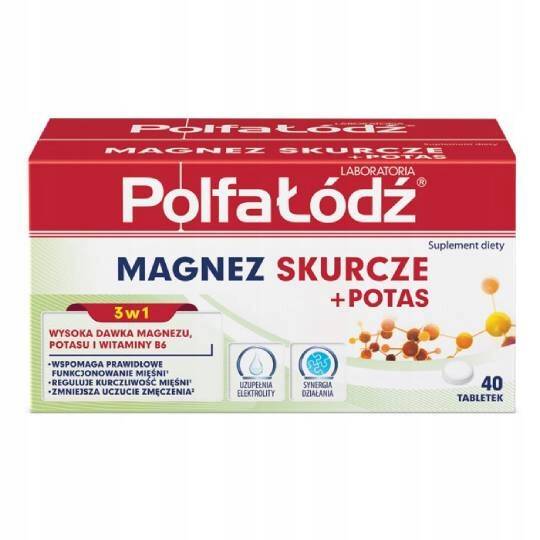 Polfa Łódź MAGNEZ SKURCZE 40 tabletek
