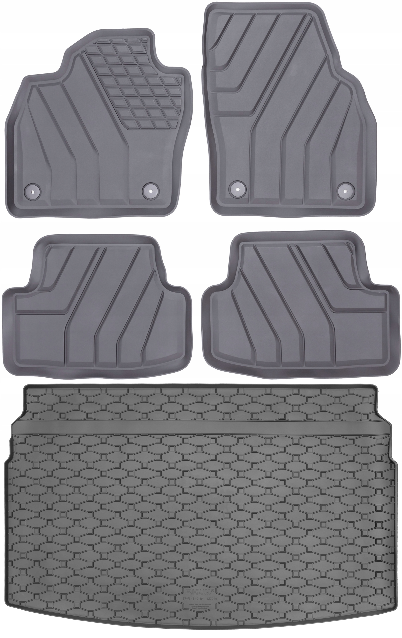 Volkswagen T-Cross Suv 2019 – rohož batožinového priestoru gumové rohože