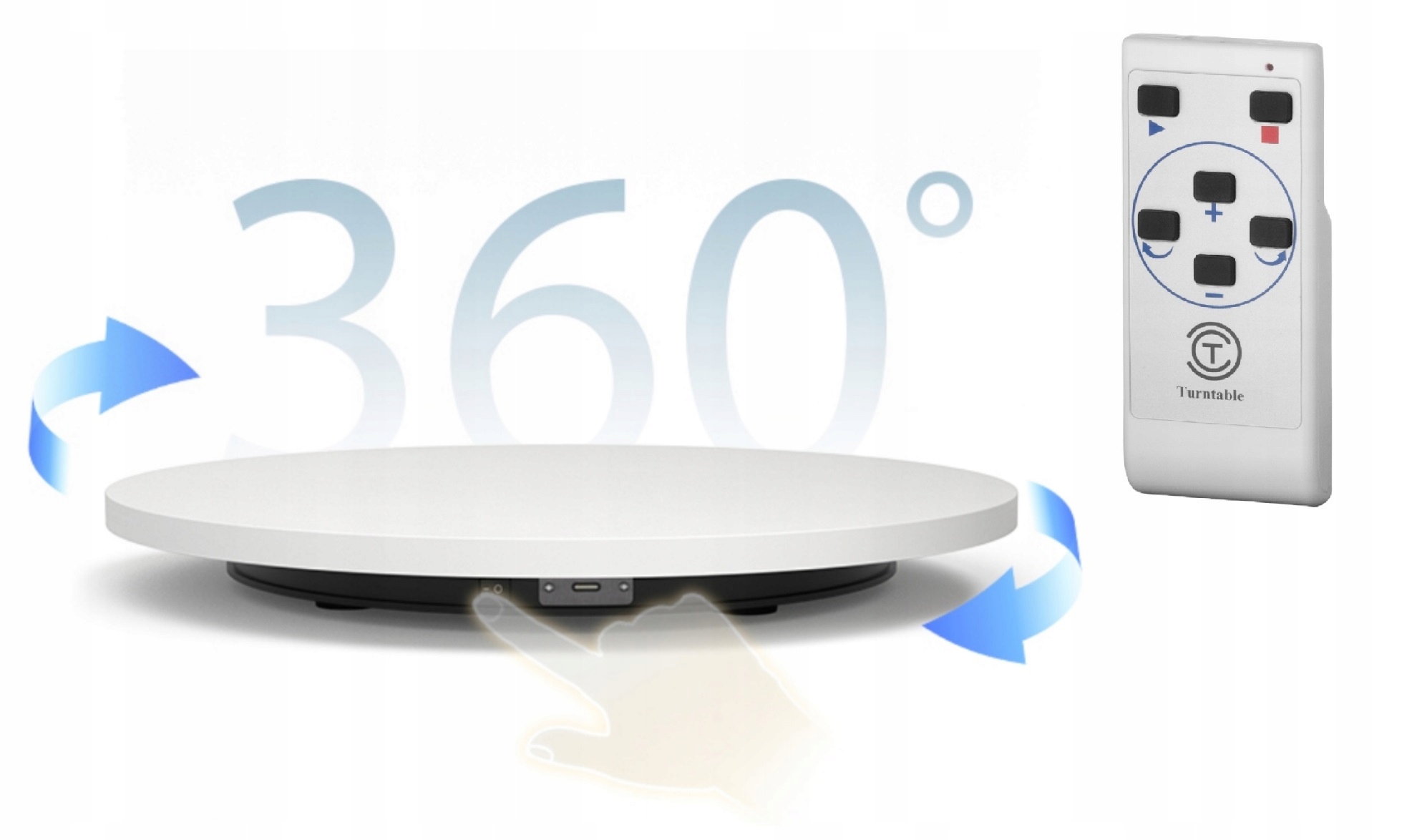 Elektryczny Stół Fotograficzny Studyjny 360° Obrotowy 46cm do 35kg Pilot