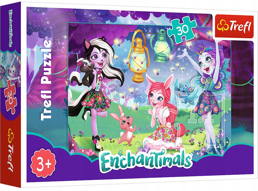 TREFL PUZZLE MAGICZNY ŚWIAT ENCHANTIMALS 30 EL. Liczba elementów 30