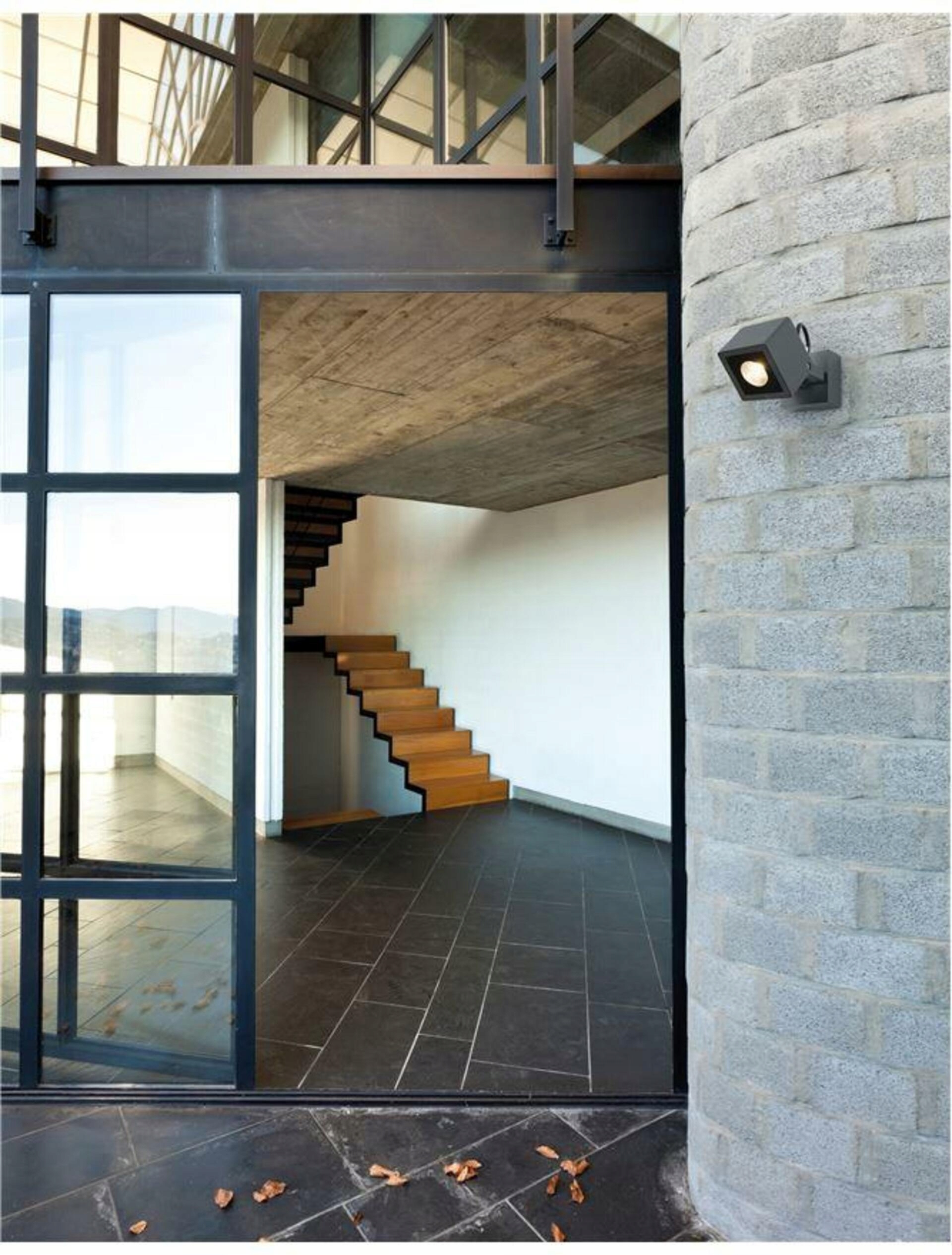 Nova Luce vonkajší reflektor Focus tmavo šedý hliník a sklo Osram Led 6W 30