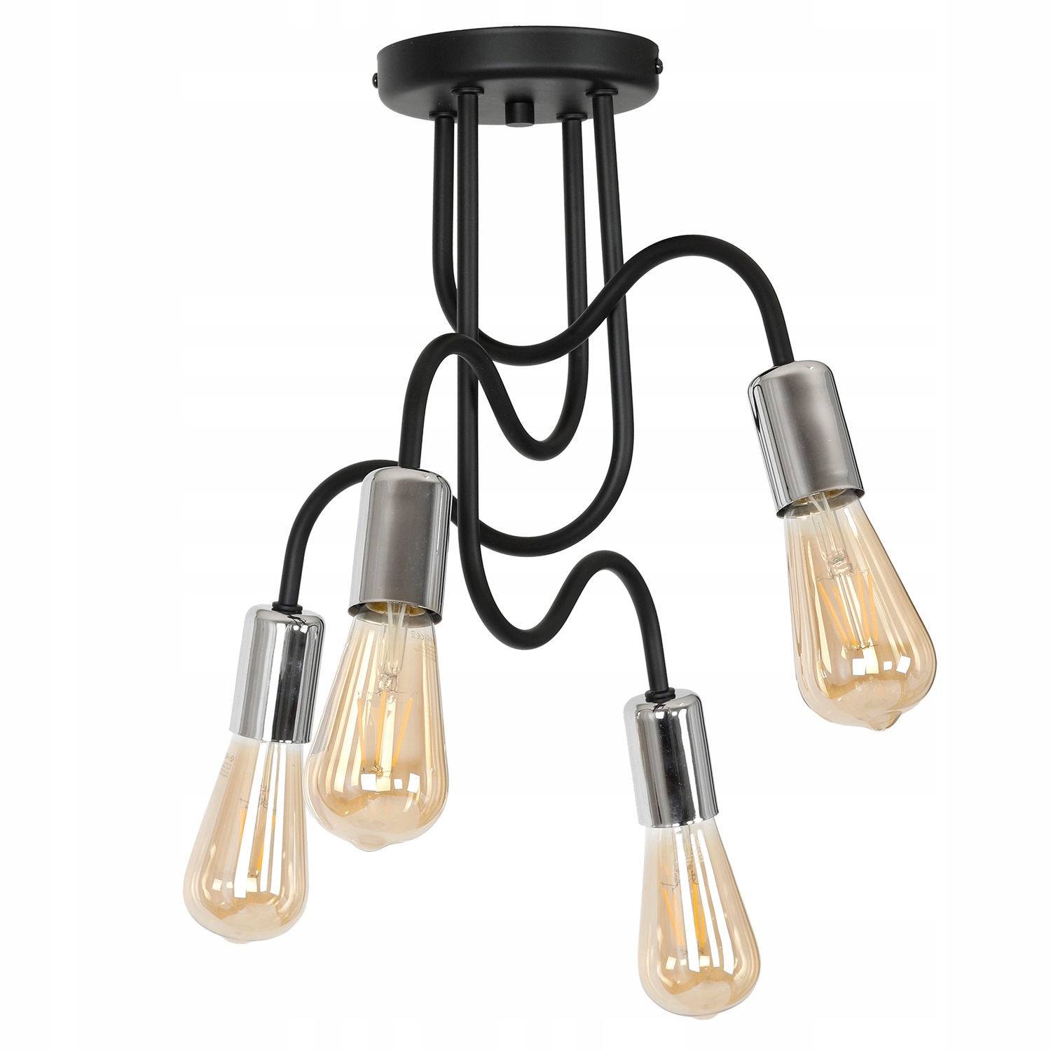 Luminex 8072 stropní svítidlo Dow black/chrome 4
