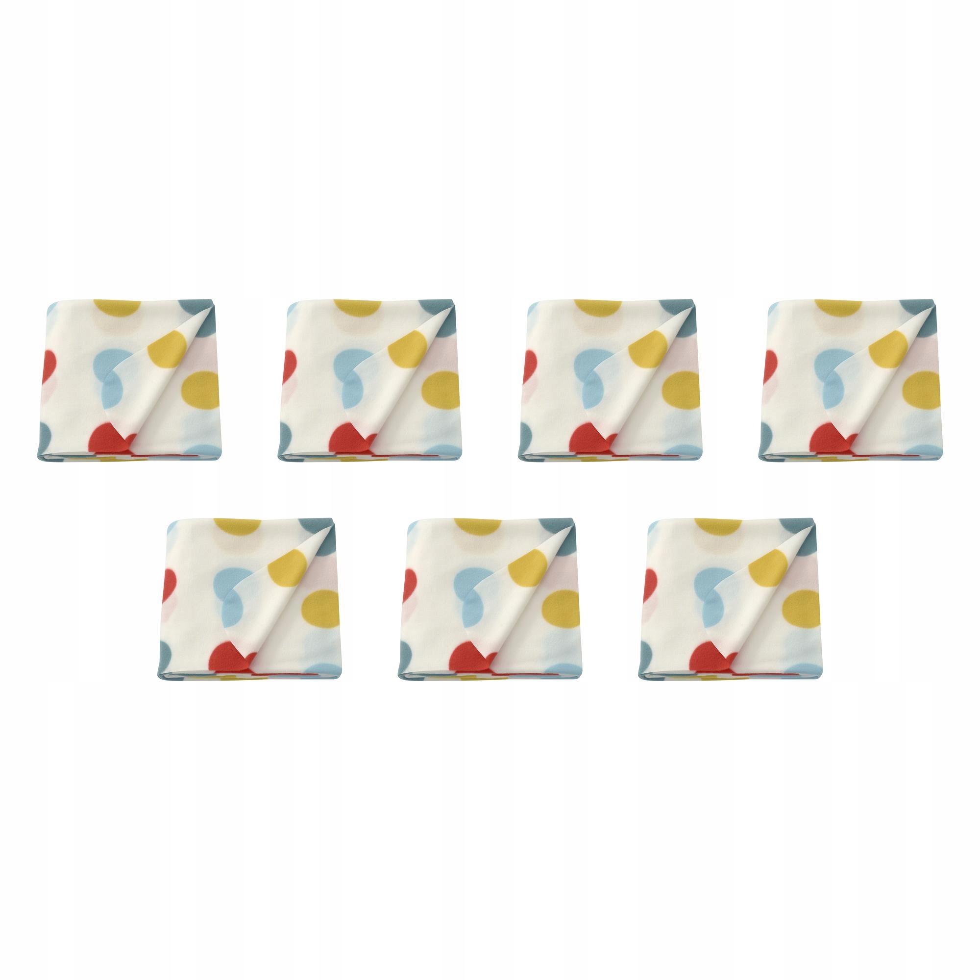 7 ks Vícebarevný pléd s puntíky 120 x 160 cm Bruksvara