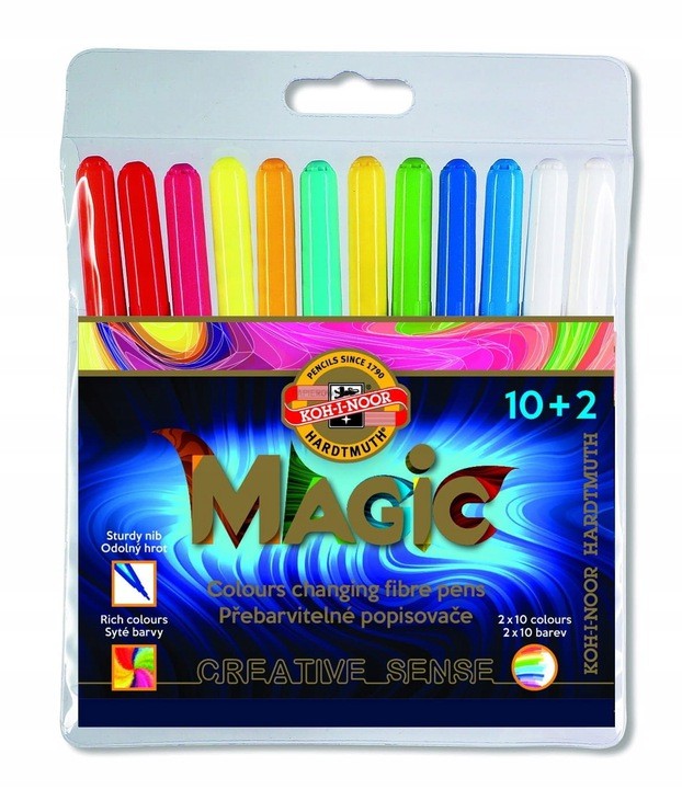 

Koh I Noor Flamastry Magic dla dzieci 10+2kol