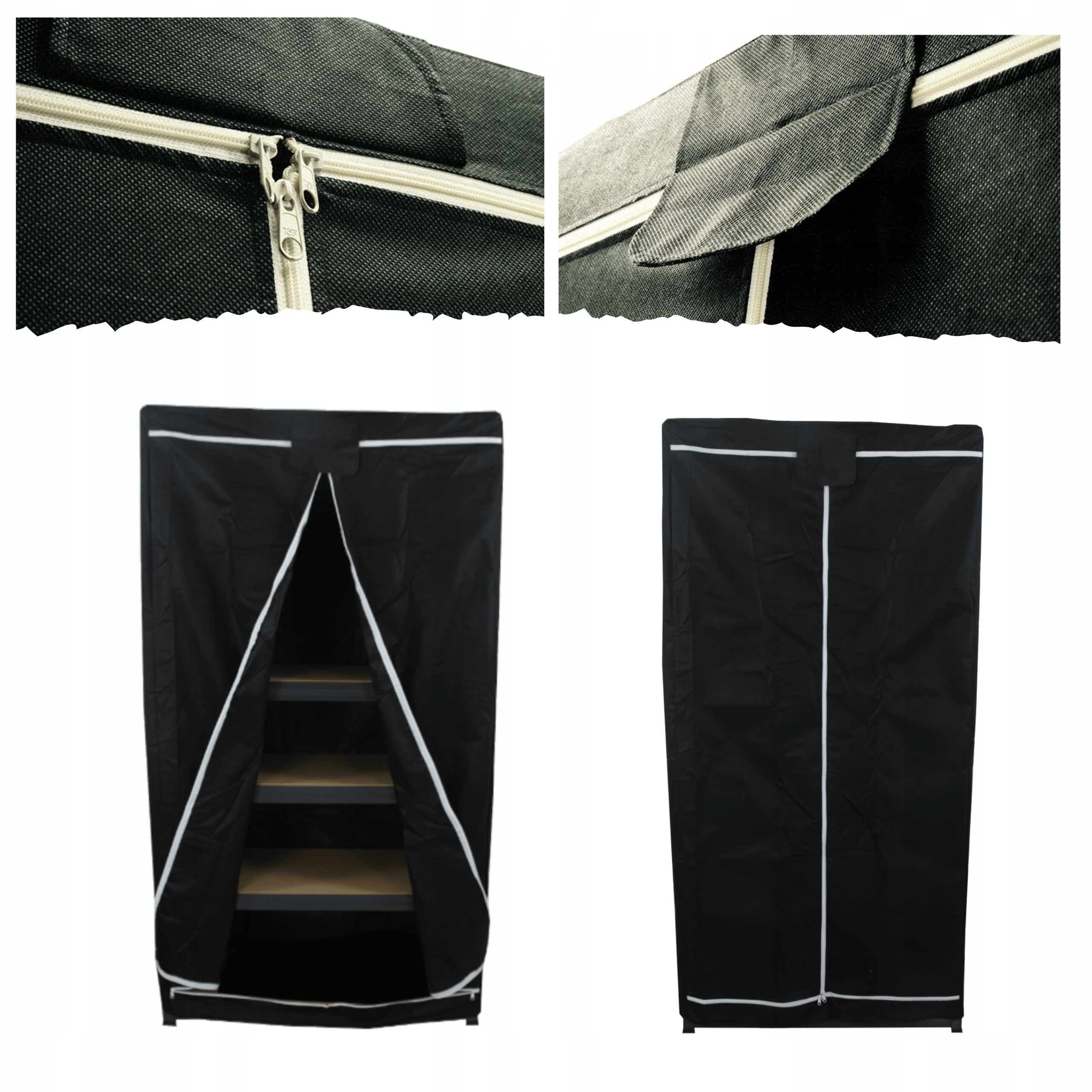 Ochranný obal na regál 90x40x40 cm, pouzdro na stojan, Černé, Odolné