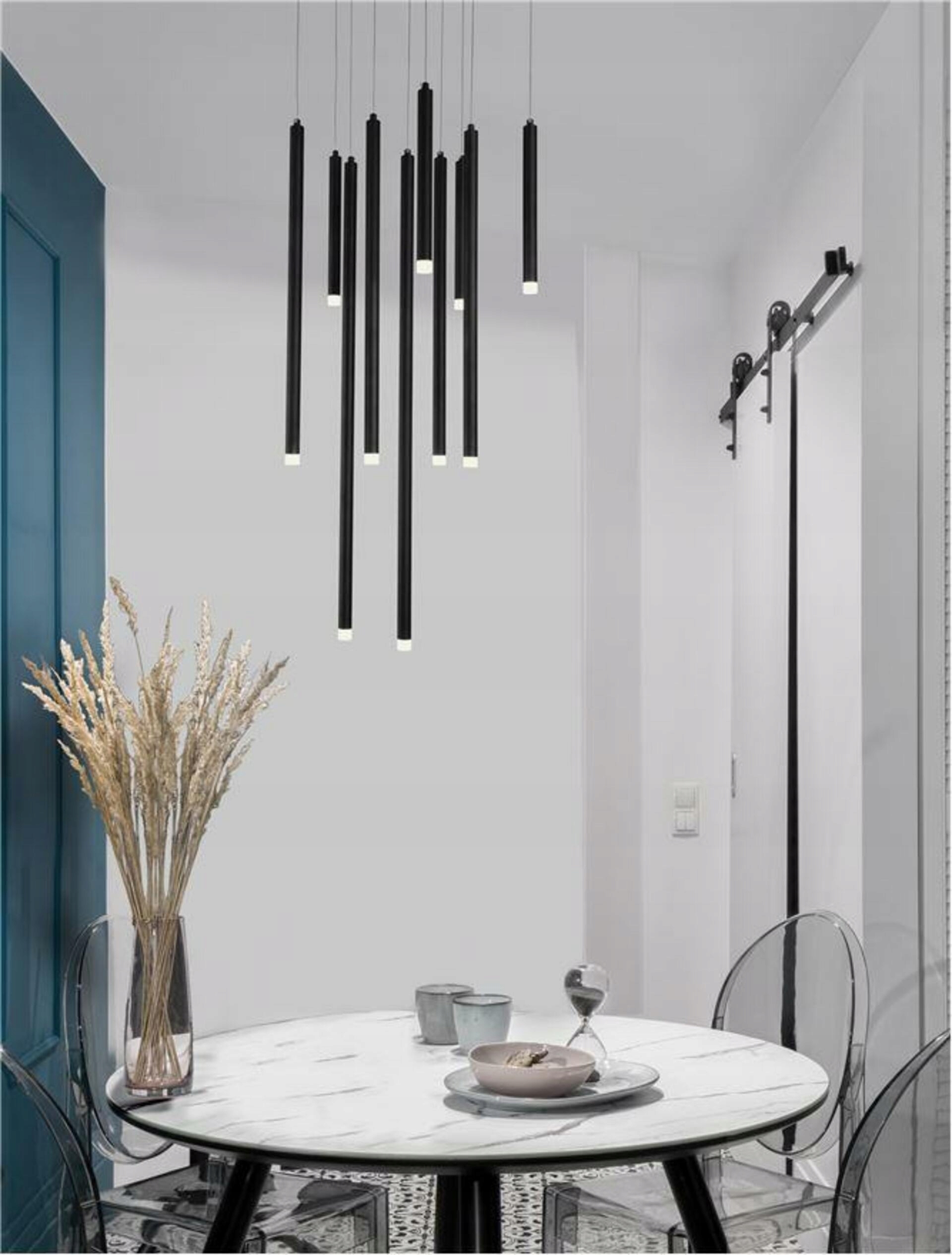 Nova Luce závěsné svítidlo Trimle nerez ocel a akryl černá Led 30W 3000K st