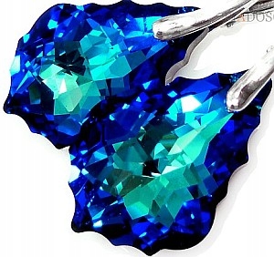 Nové Krystaly Náušnice Baroque Blue