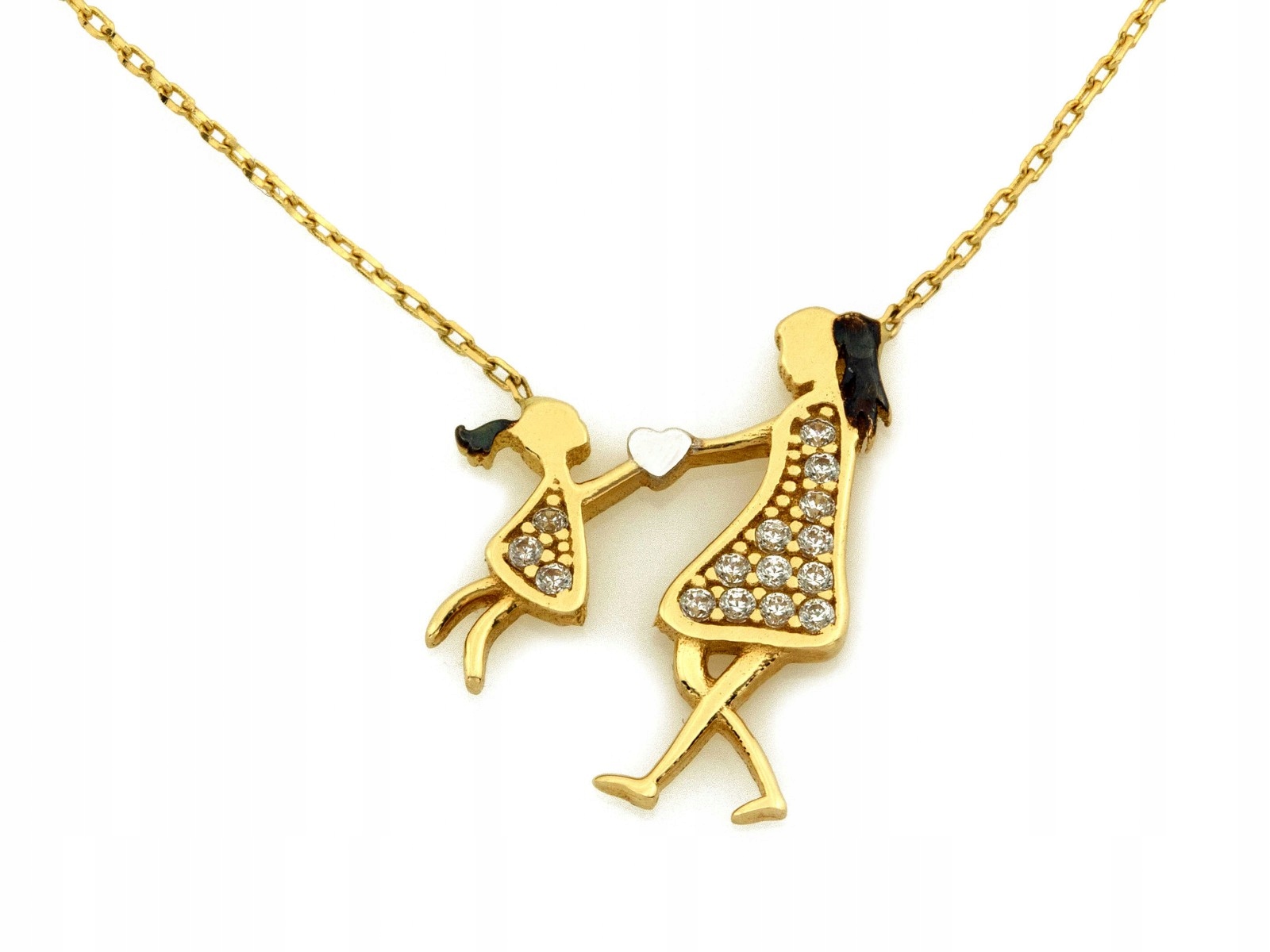 Náhrdelník ze zlata 585 s lesklou zirkonií od klenotníka, efektní