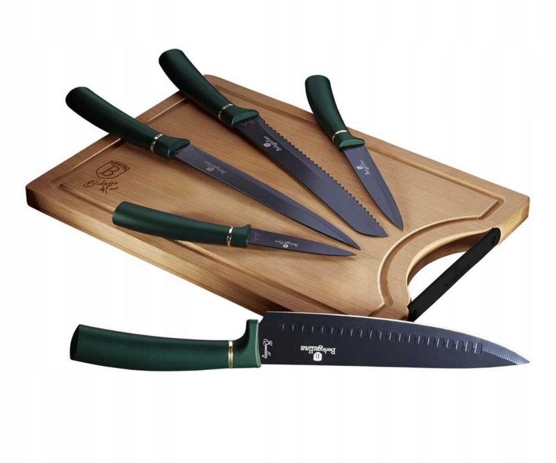 Sada 5 Kuchyňských Nožů S Deskou Berlinger Haus BH-2551 Emerald