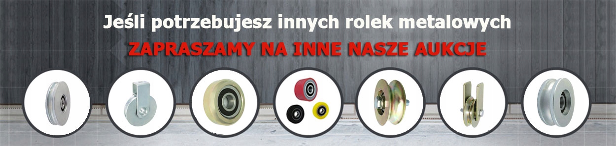 ROLKA METALOWA fi.59mm NA LINKĘ fi.6mm łoż.kulkowe Model CM59/6Ł