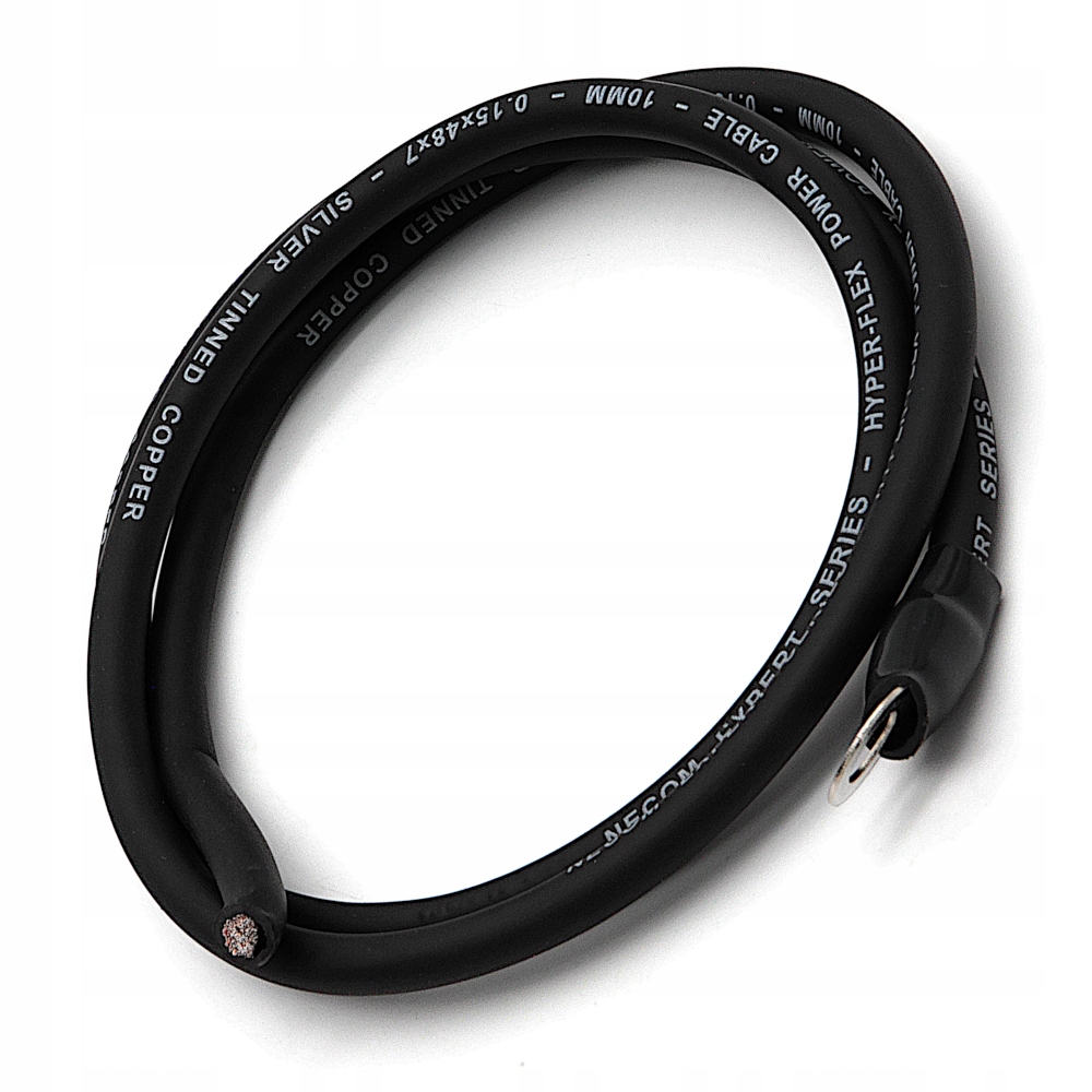 NECOM PRZEWODY KABLE DO WZMACNIACZ SUBWOOFER TUBA ZESTAW SOLIDNE 10mm2 Marka inna