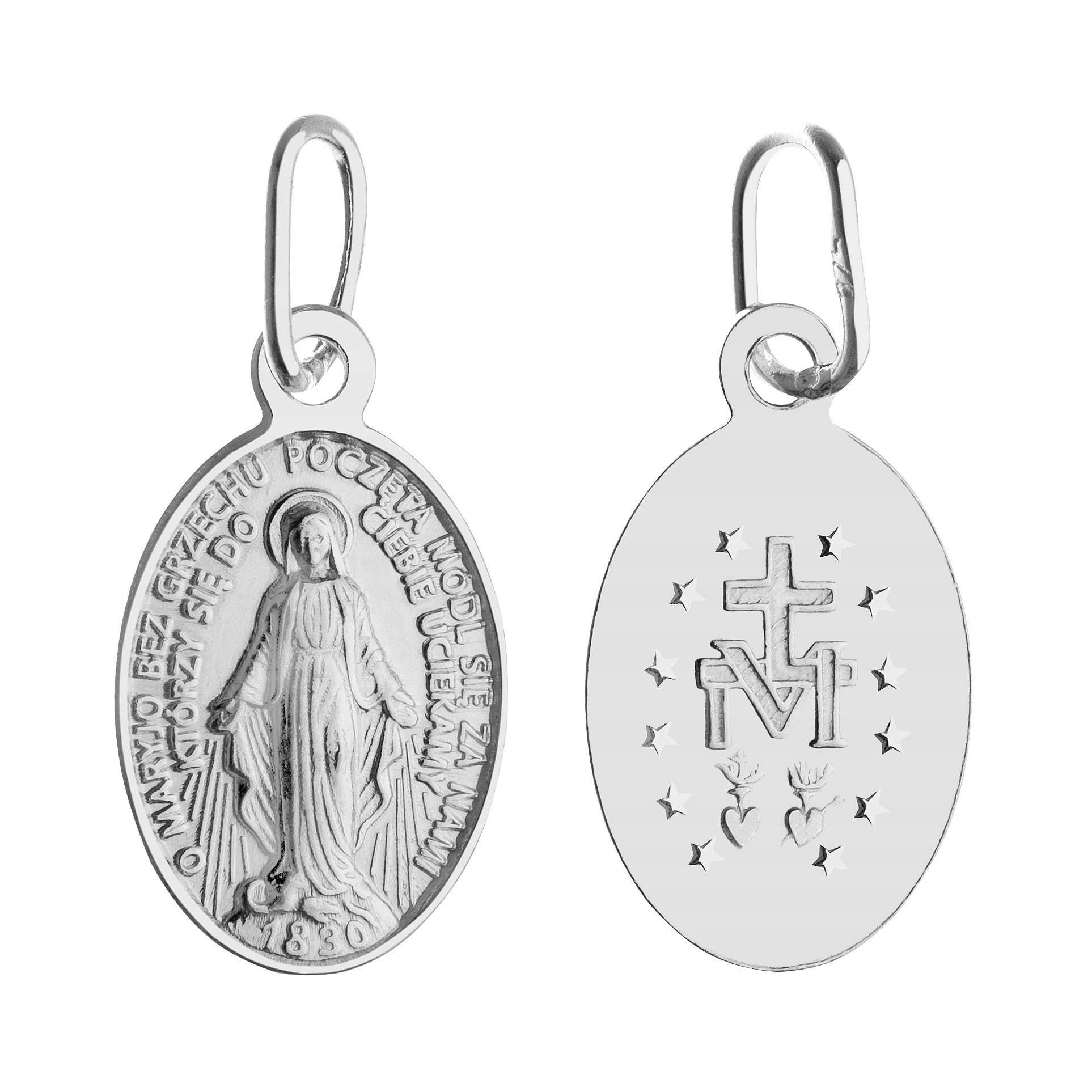 ŁAŃCUSZEK CUDOWNY MEDALIK SREBRNY KOMUNIJNY 925 Marka Inna marka