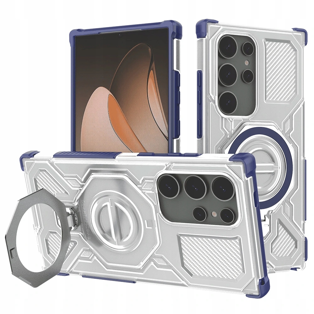 Techsuit Pro Etui na Samsung Galaxy S24 Ultra niebieskie przezroczyste