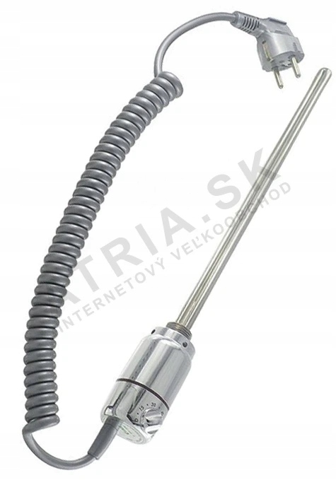 El. tyč s termostatom, 300 W chróm