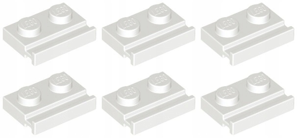 

Lego 32028 Prowadnica 1x2 biała Nowa (5g) 6 szt.