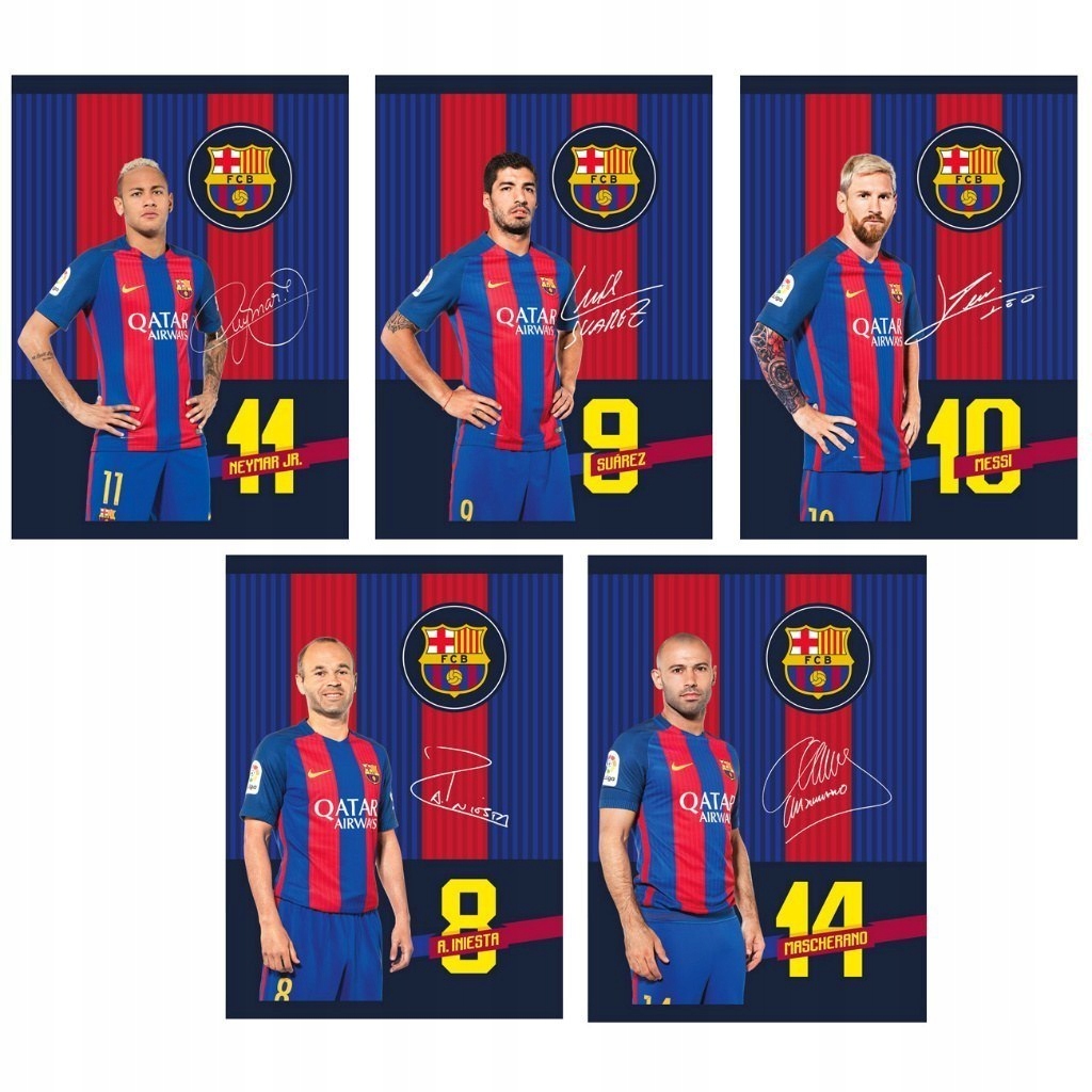 

Zeszyt A5 32K LI Kolor Fc Barcelona 10szt mix