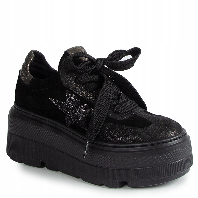 Chebello 4833 Černé Kožené Tenisky 38