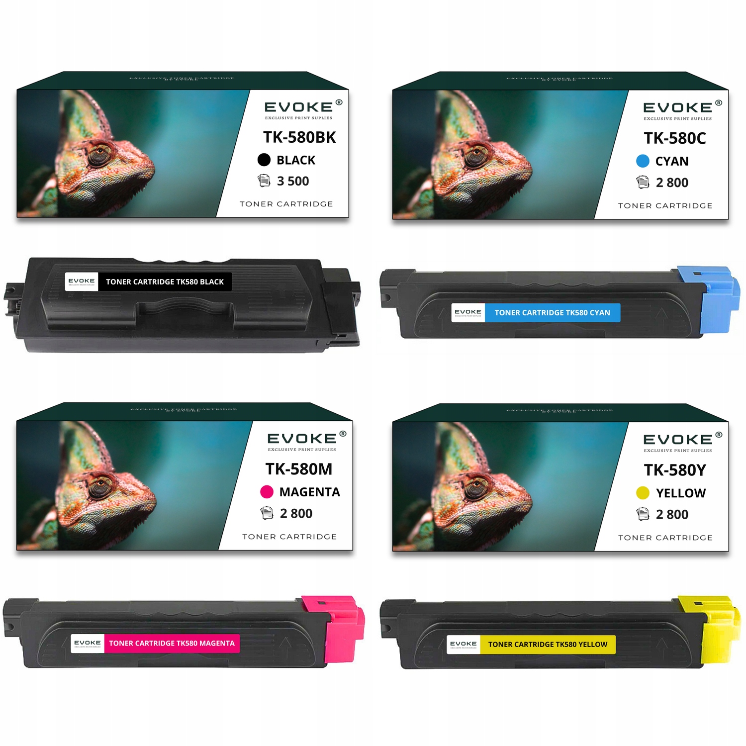 4x toner do tiskárny Kyocera TK-580 Sada Cmyk TK580