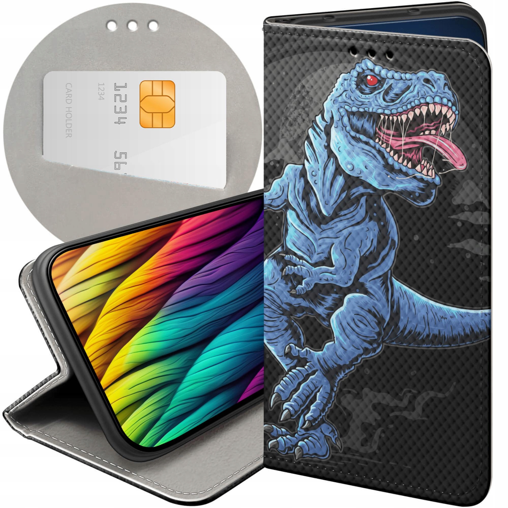 Etui Z Klapką Do Honor 400 Dinozaury Reptilia Prehistoryczne Futerał