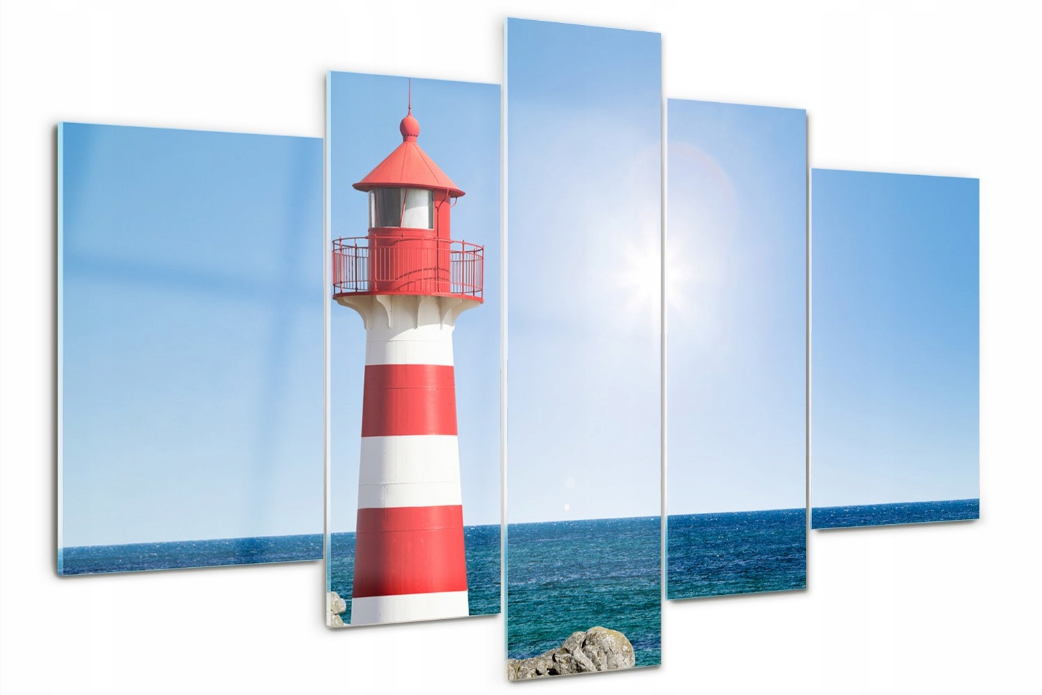 

Obraz szklany tryptyk na ścianę Latarnia morska