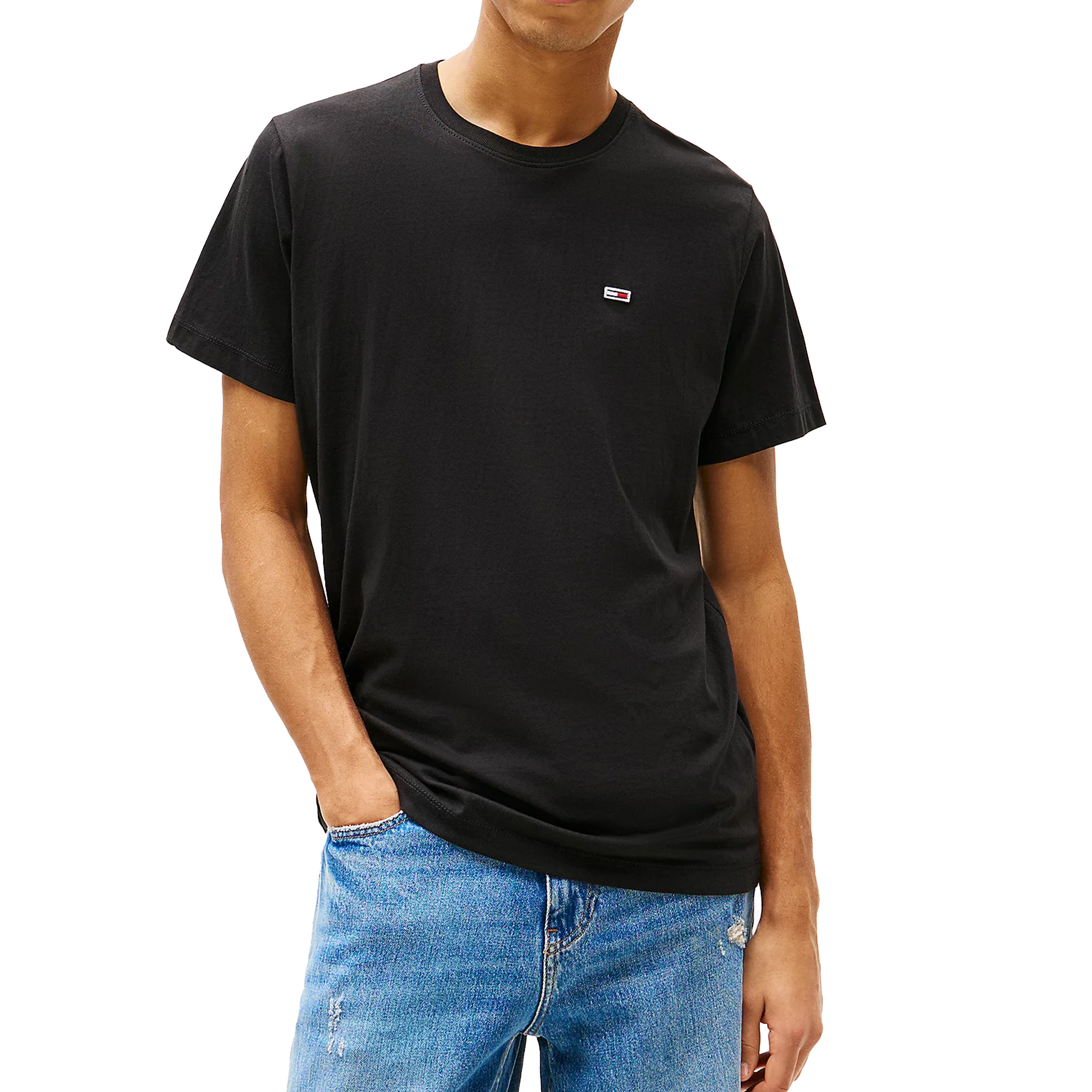 Koszulka męska, Tommy Jeans Classic Solid Regular Fit Tee DM0DM16422 Bds