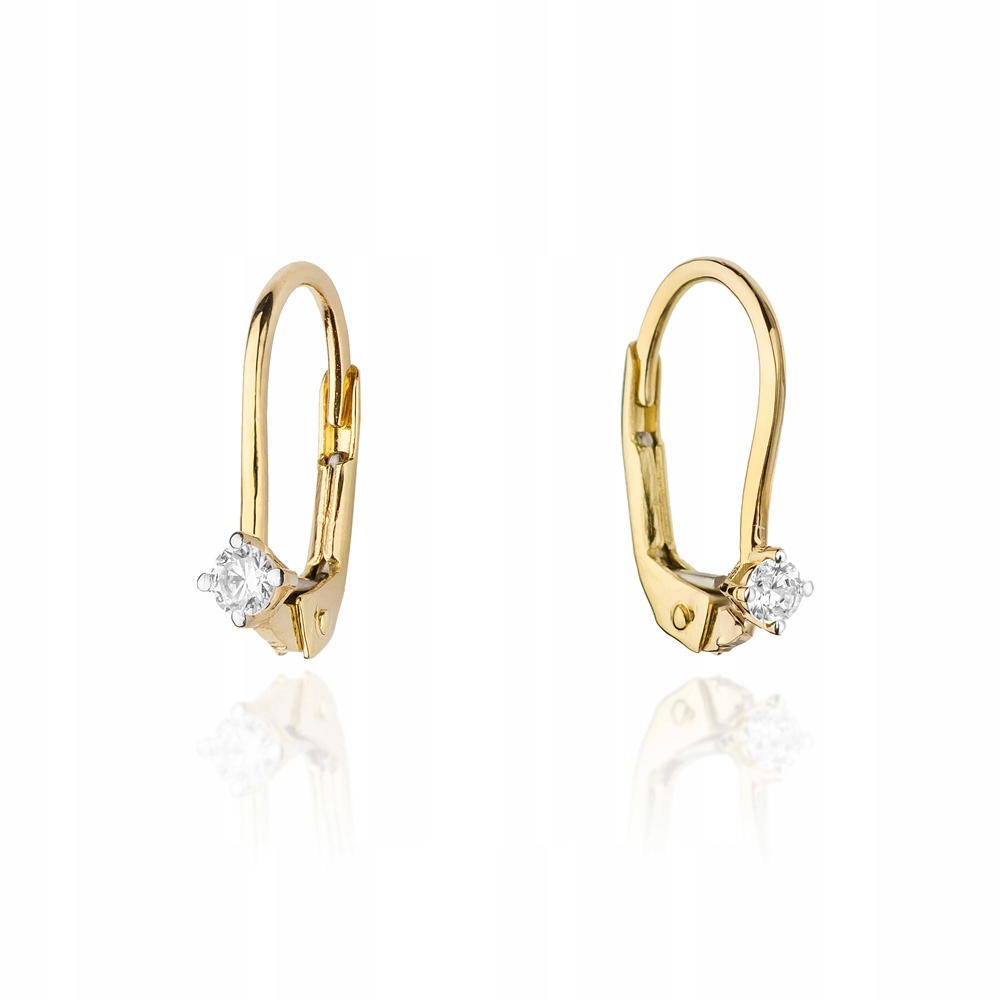 

Złote Kolczyki 585 Brylanty 0,06 ct - Klasyczne