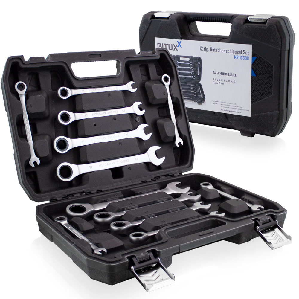 Ploché Klíče, 12 Dílů, Sada Kufrů