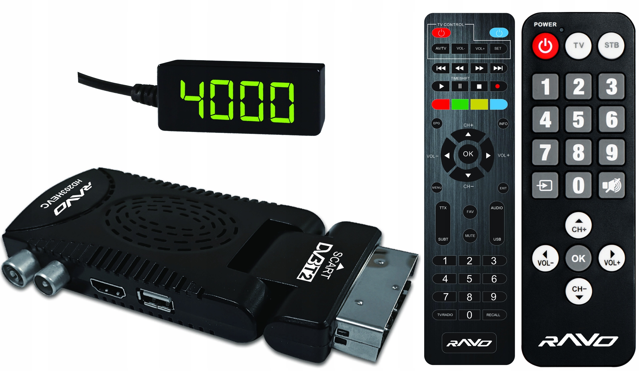 DVB-T2 TUNER HD203 HEVC DEKODER HD H.265/HEVC Seni