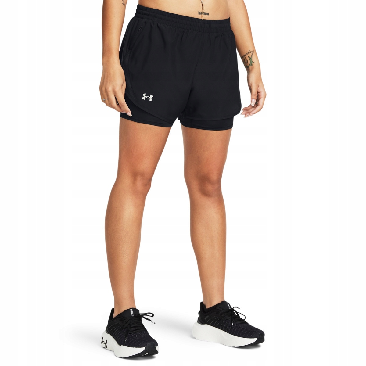 Under Armour Szorty Damskie Fly By 2 w 1 Black Czarne Xs