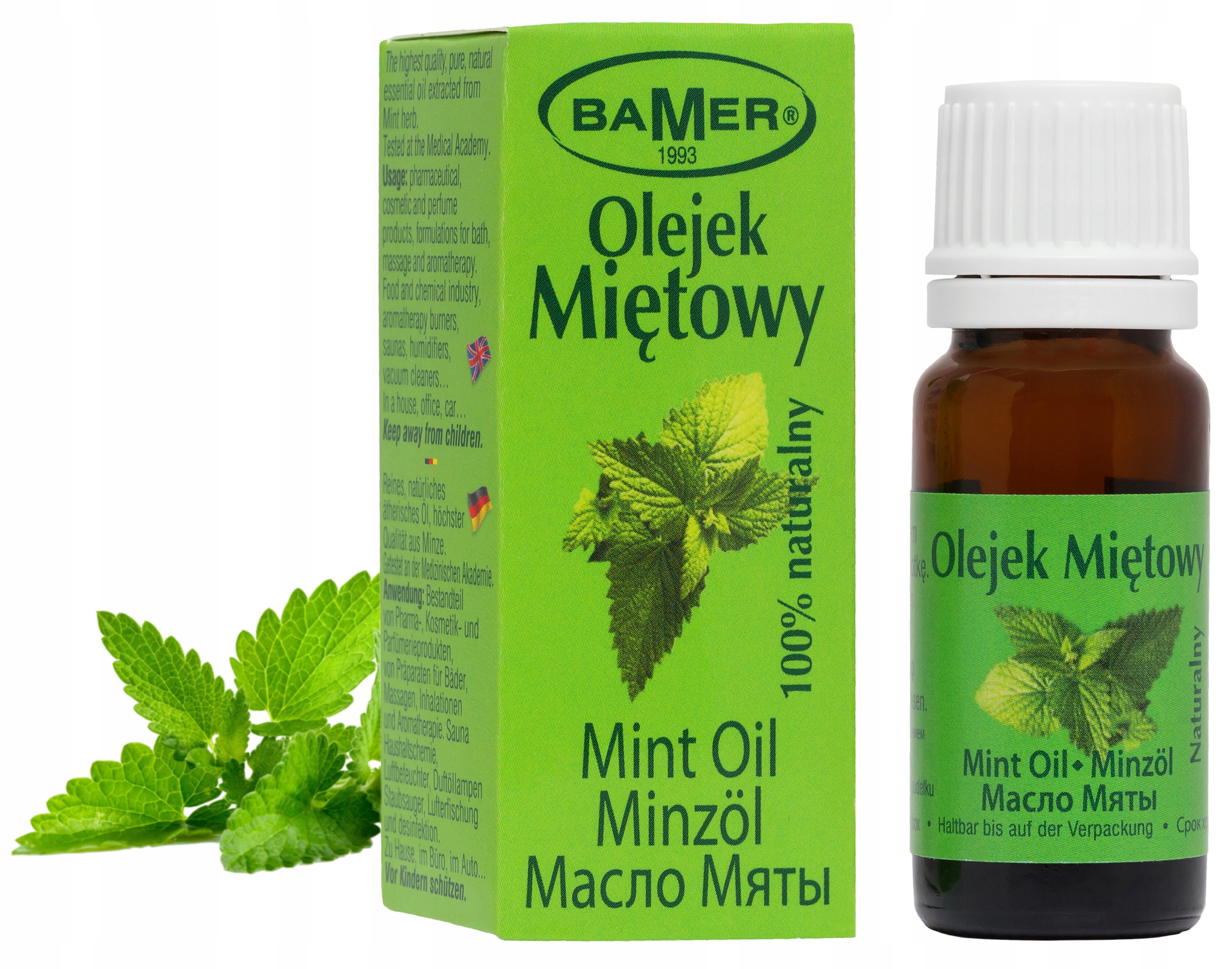 

Miętowy Polski Olejek Eteryczny Bamer 100%