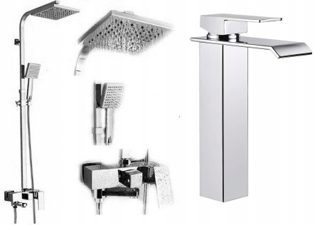 Kúpeľňová sprchová batéria Chrom umývadlová