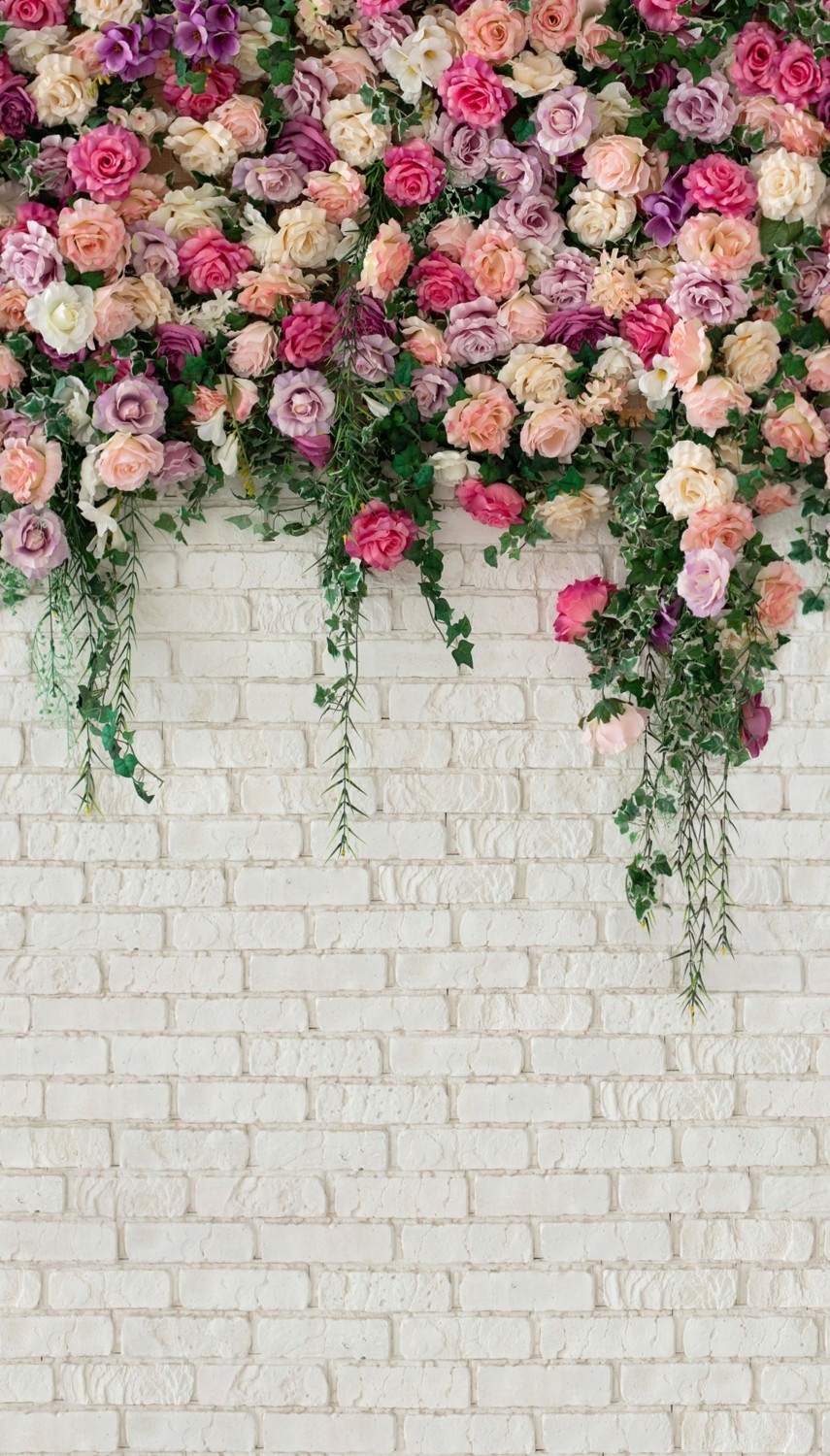 Nástenný nástenný panel Ružová tehlová stena, vintage romantizmus 364897 Rasch