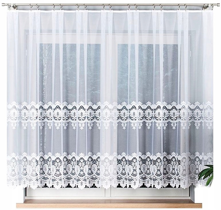 Daria záclona žakárový vzor, 018982, 500 x 150 cm, rovná (hotová) s lemováním