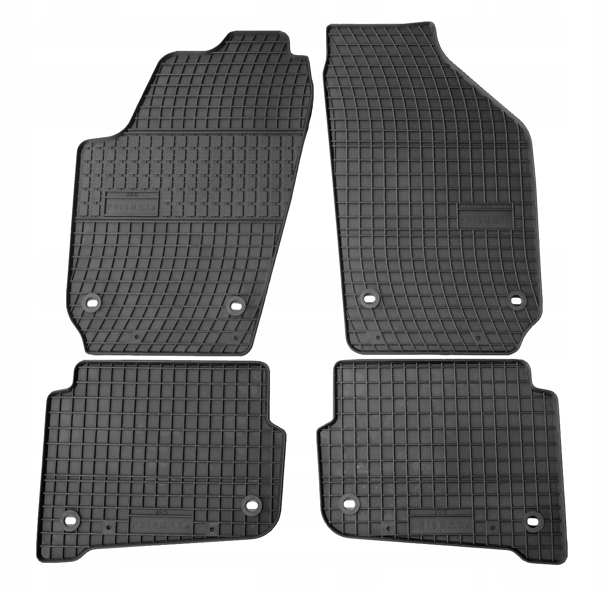 Vw Polo IV 01-09 Gumové Koberce pro model auta Stopky Ovál na 4 koberce