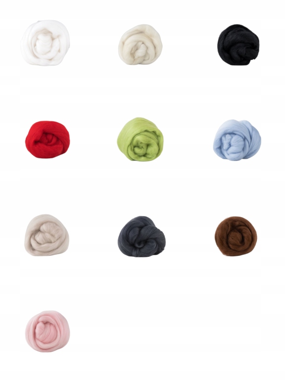 Sada česané vlny 19mic Základní 10x100g