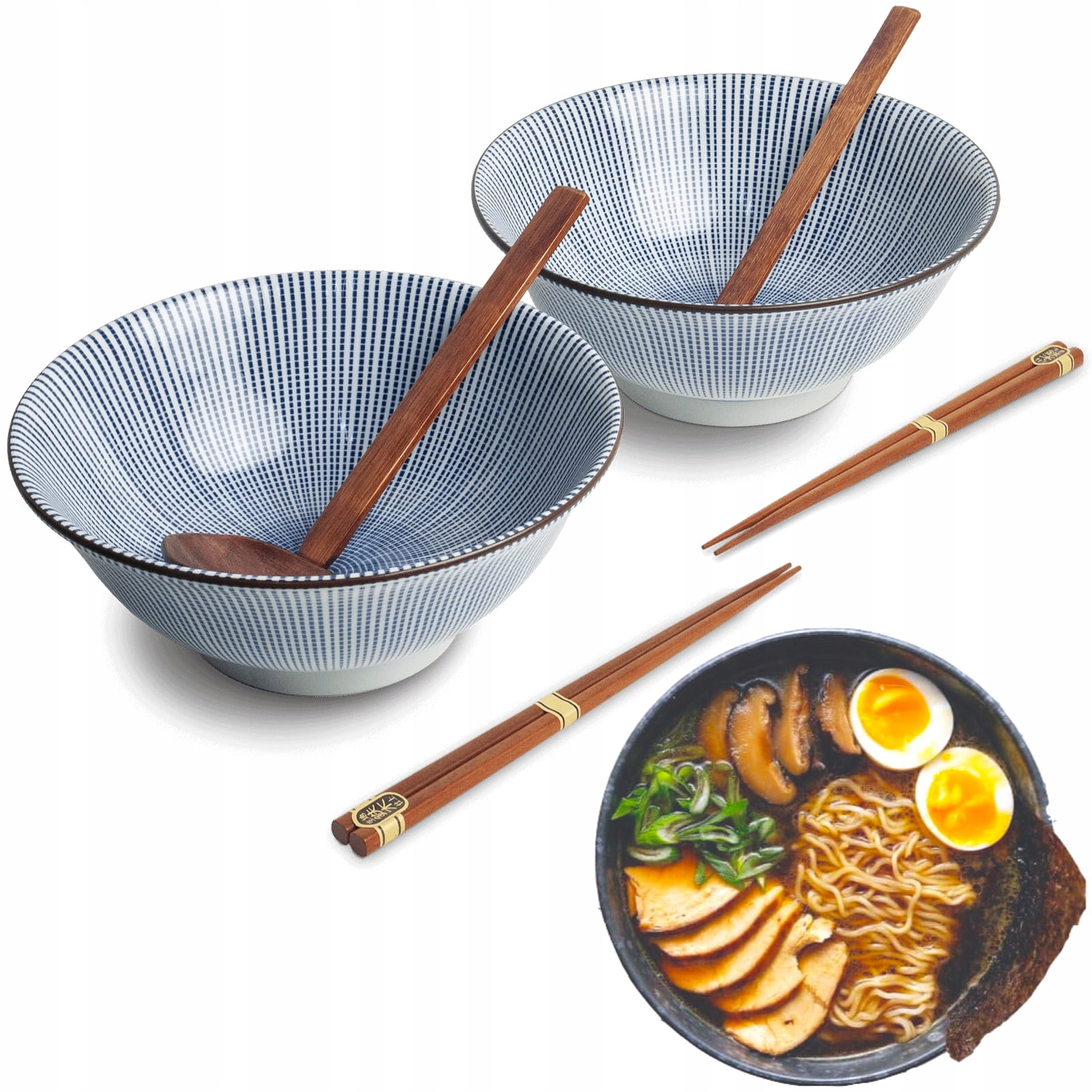 Levně Sada košíčků Naběračky a Tyčinky Na Polévku a Těstoviny Ramen Sendan Tokusa