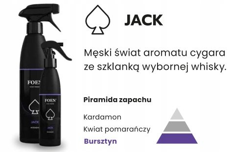 Odświeżacz powietrza perfumy do wnętrz samochodu zapach Foen- jack 185ml Rodzaj atomizery