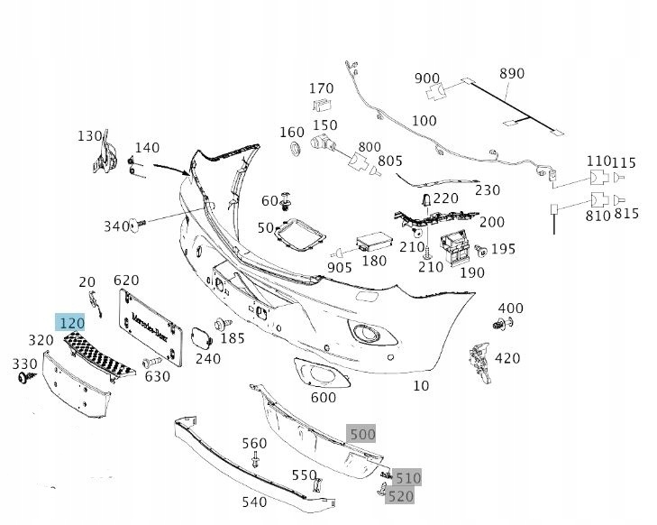 Stopień zderzaka MERCEDES SPRINTER 906 lifting Producent części Mercedes-Benz OE