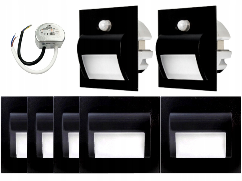 Sada schodišťových svítidel Halogen Led 7x senzory