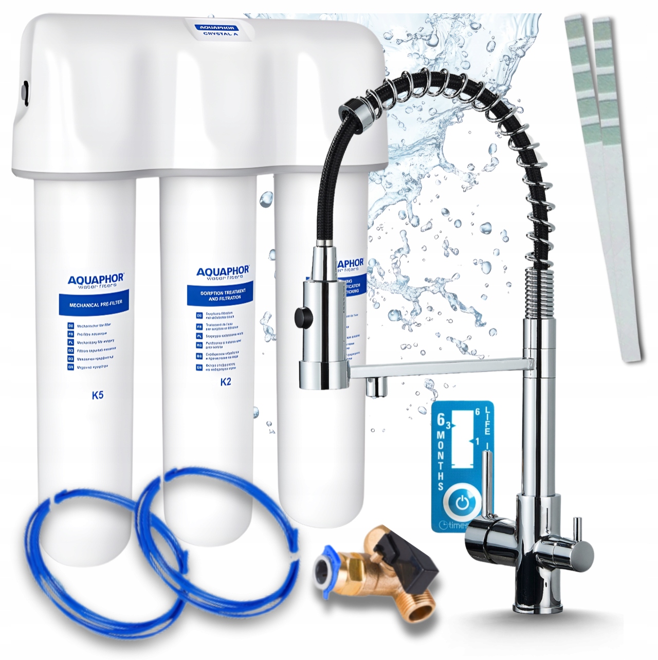 Systém Filtrování Kohoutkové Vody Aquaphor Křišťál A Kuchyňská Baterie Chrom